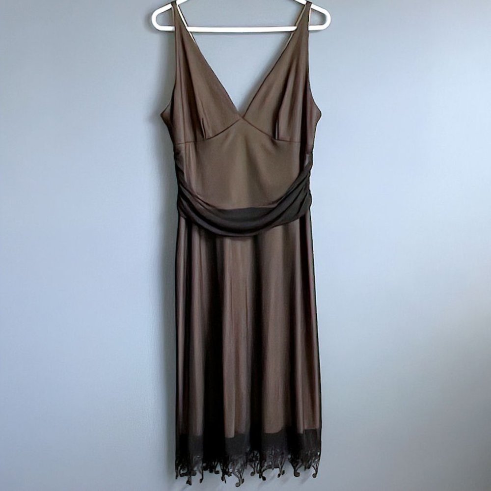Connected Apparel Black Nude Cocktail Dress Size 14